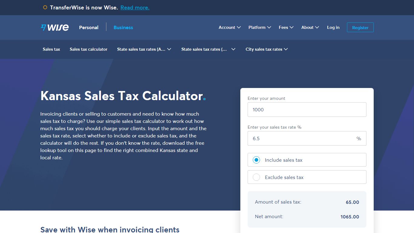 Kansas Sales Tax | Calculator and Local Rates | 2021 - Wise