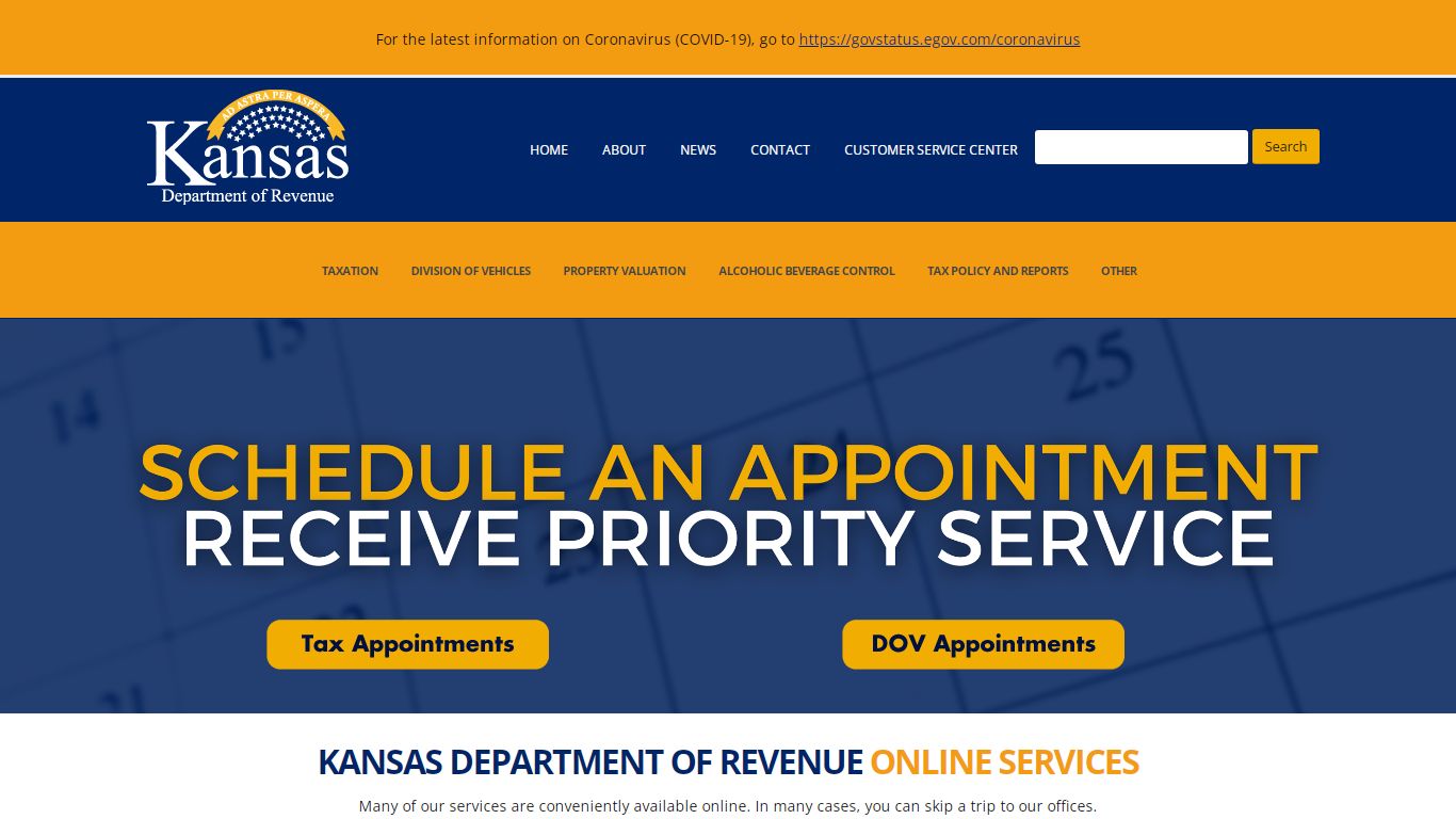 Kansas Department of Revenue Home Page